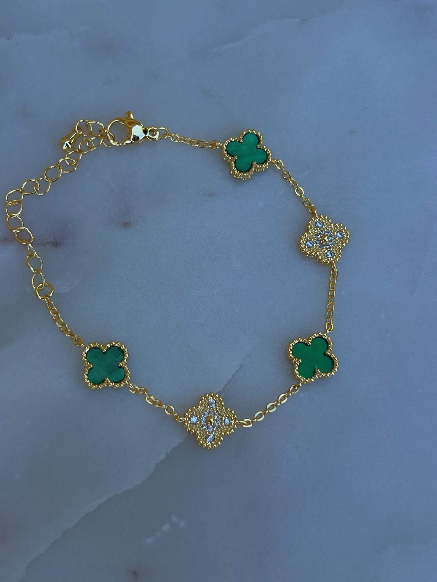 Green Flower Bracelet