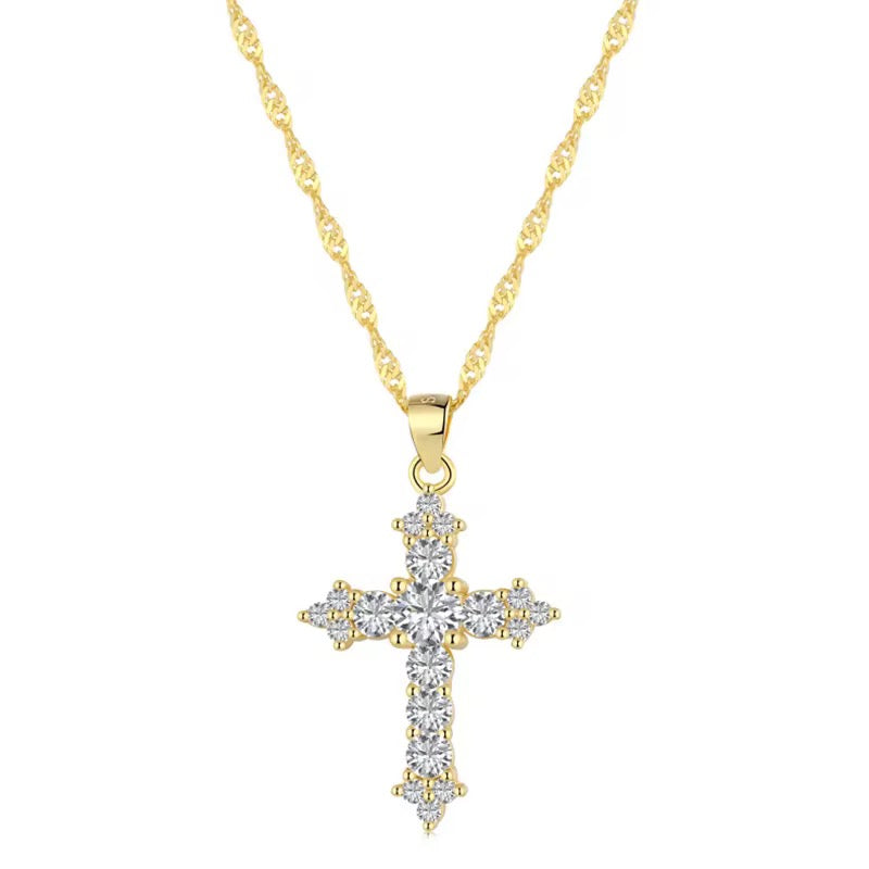 Mini Gold Cross Necklace