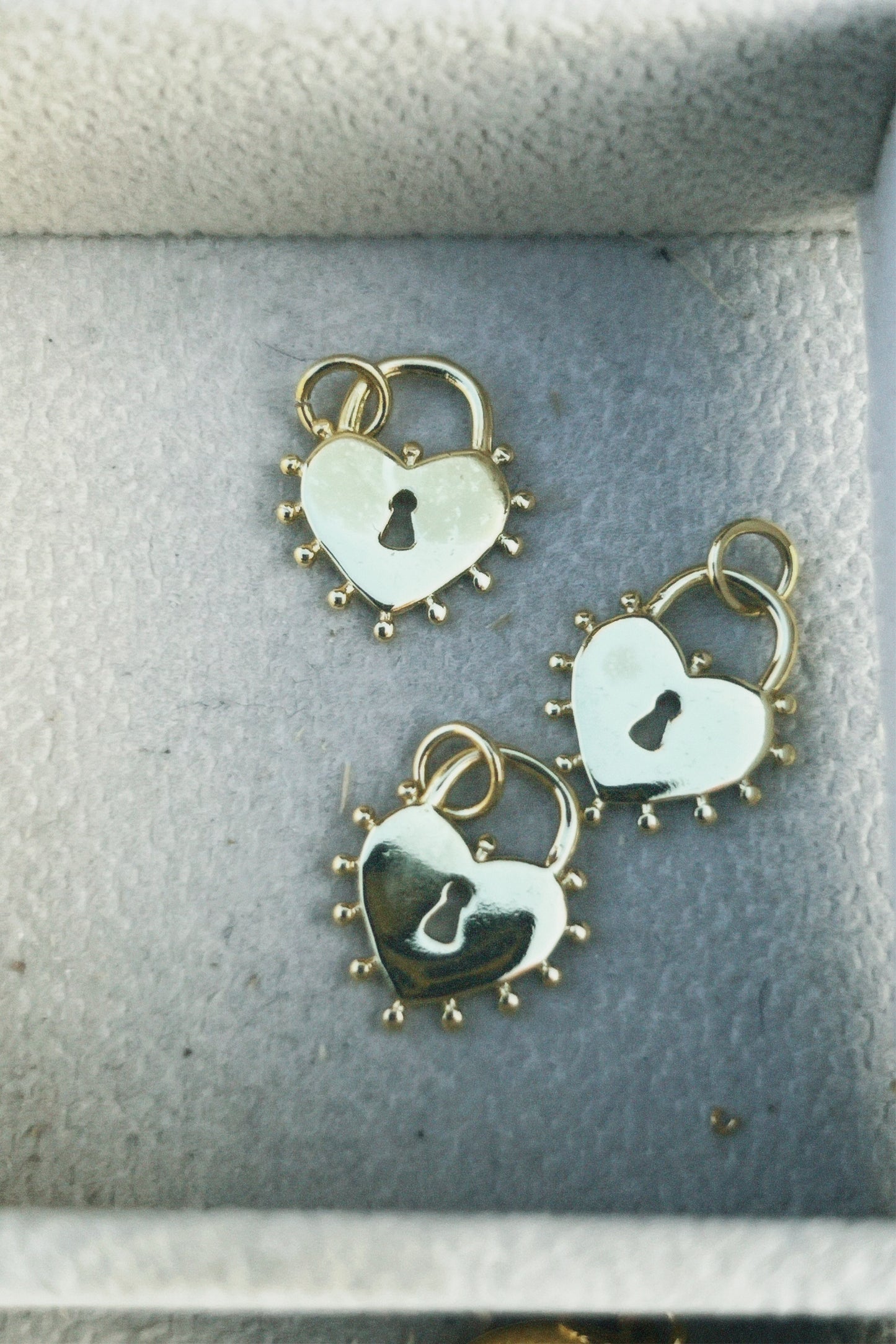 Gold Heart Locket Charm