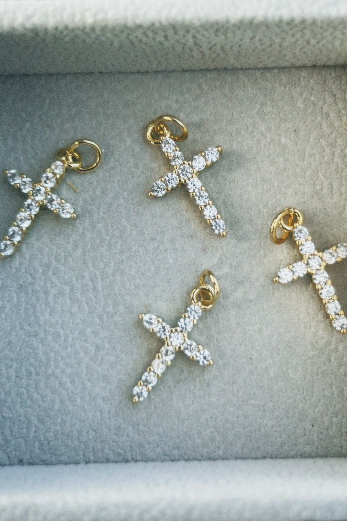 Gold Heavenly Cross Charm