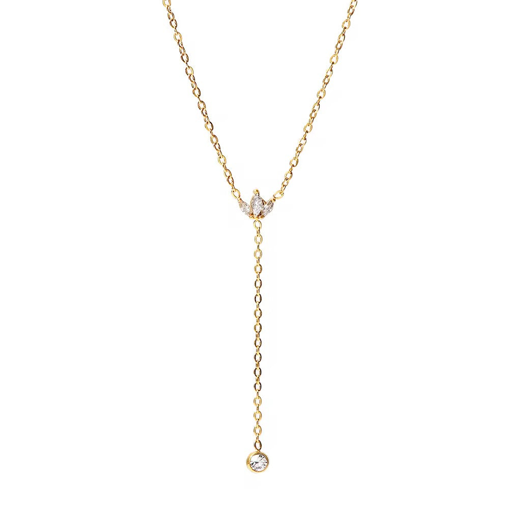 Gold Crown Drip Necklace