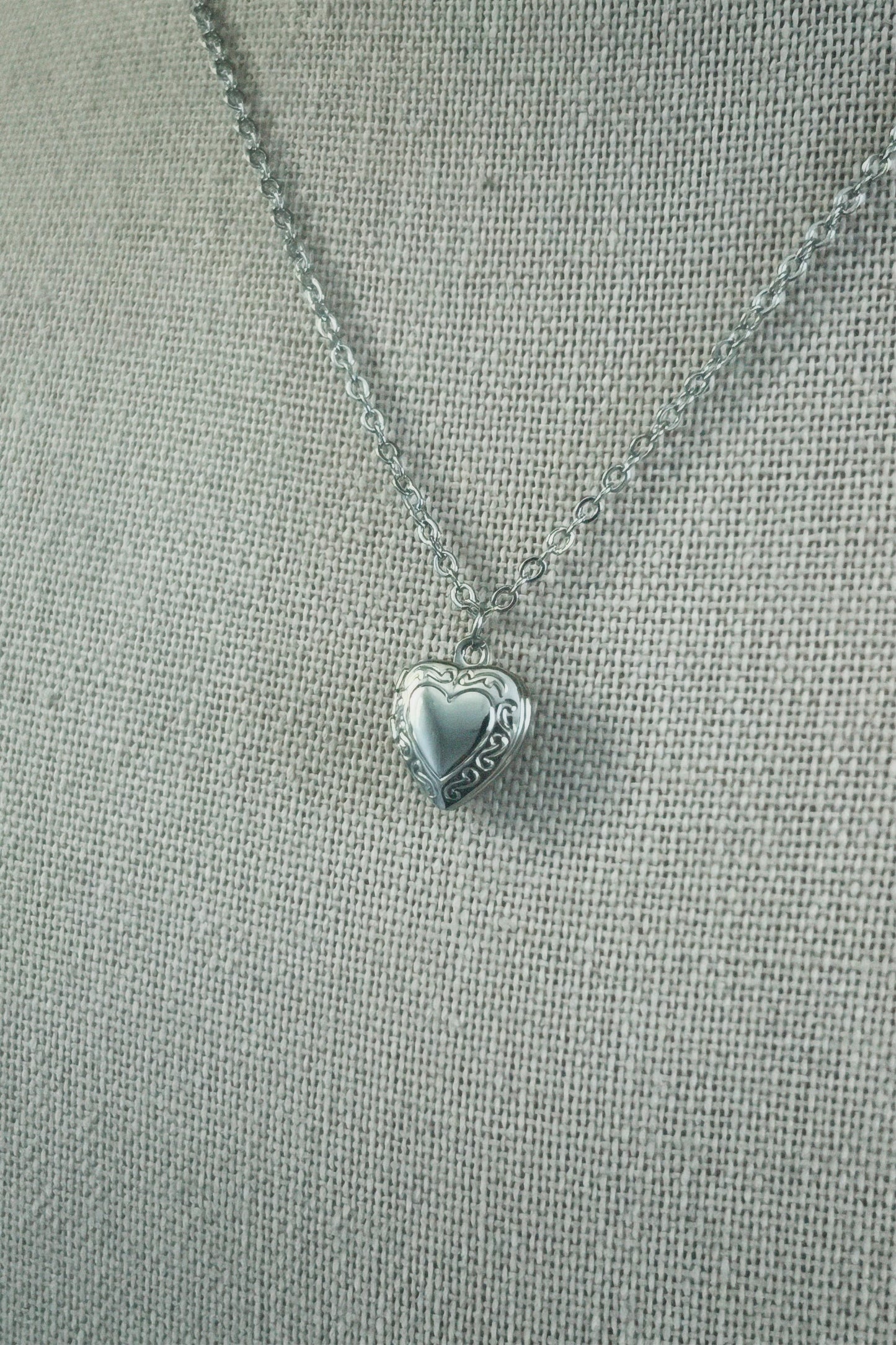 Silver HeartLocket Necklace