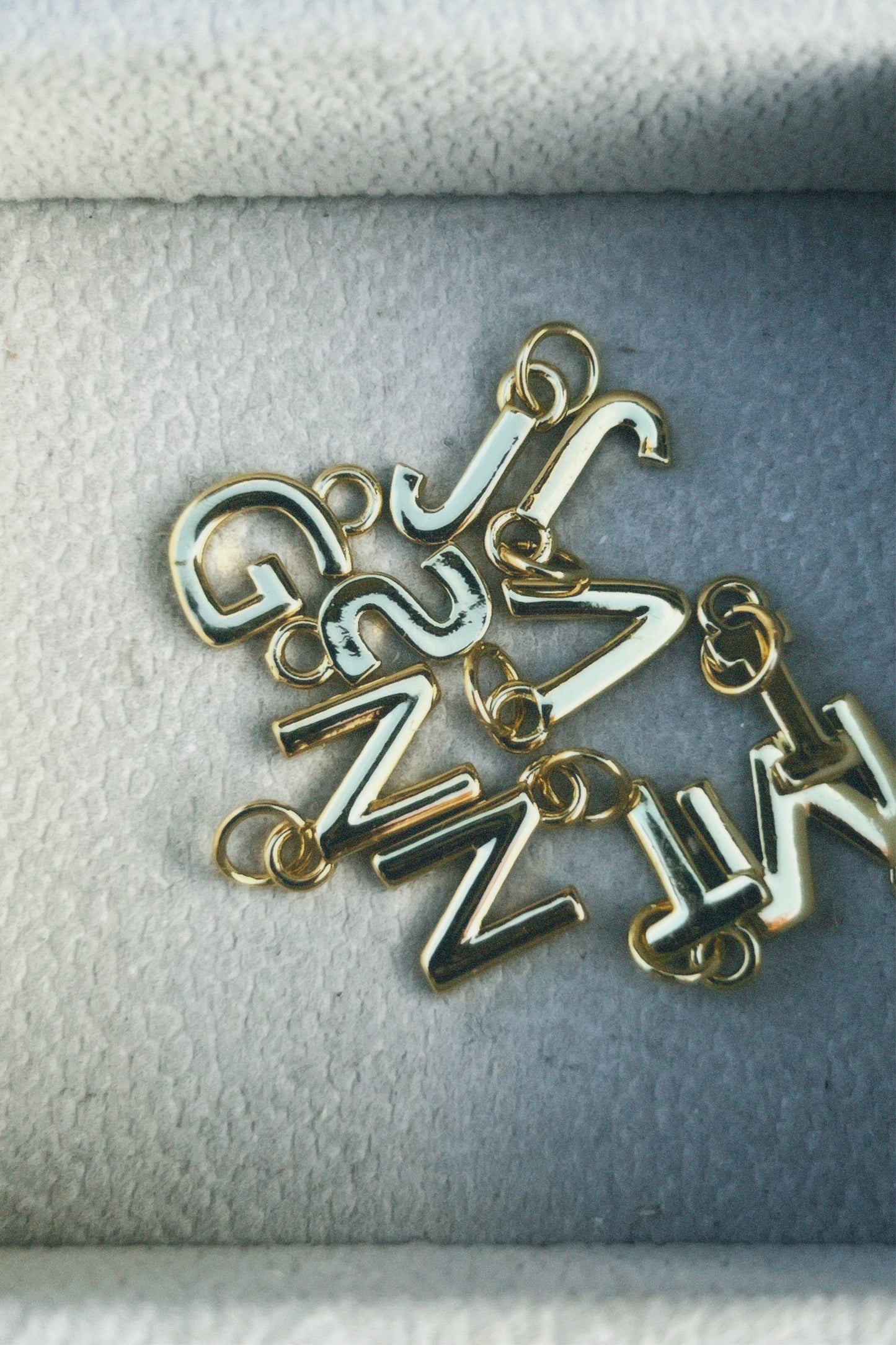 Gold Initial Letter Charm