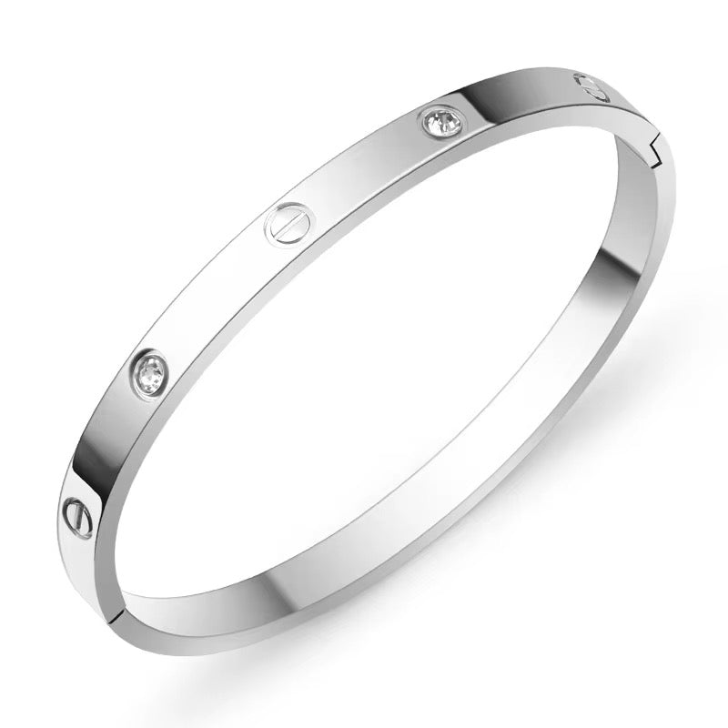 Silver Cz Bangle