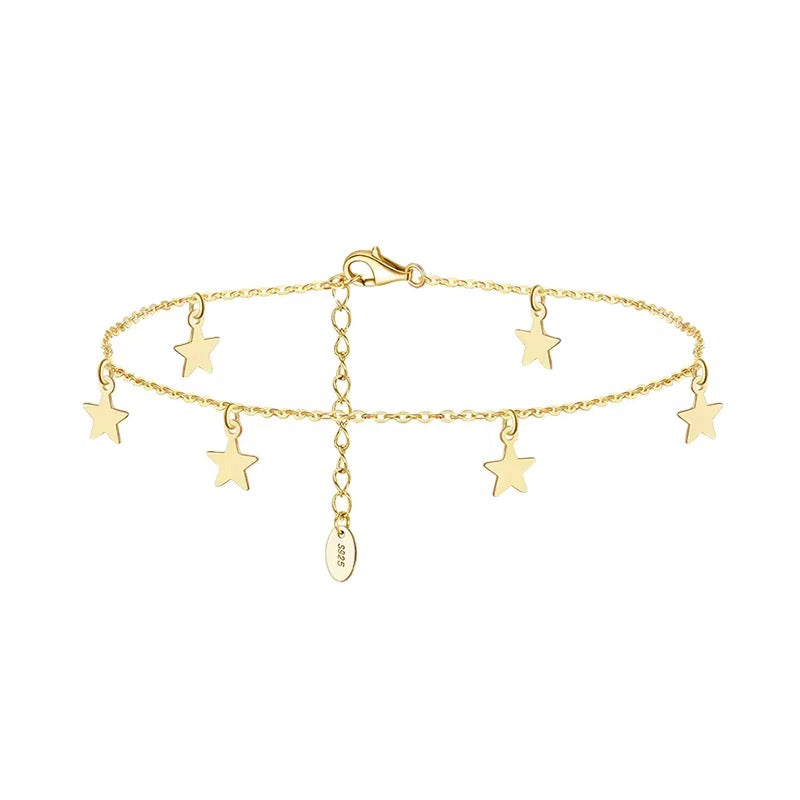 Gold Star Anklet