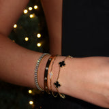 Black Flower Bracelet