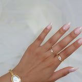 Gold Noir Oval Ring | Birthday Collection