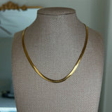 Gold Herringbone Necklace