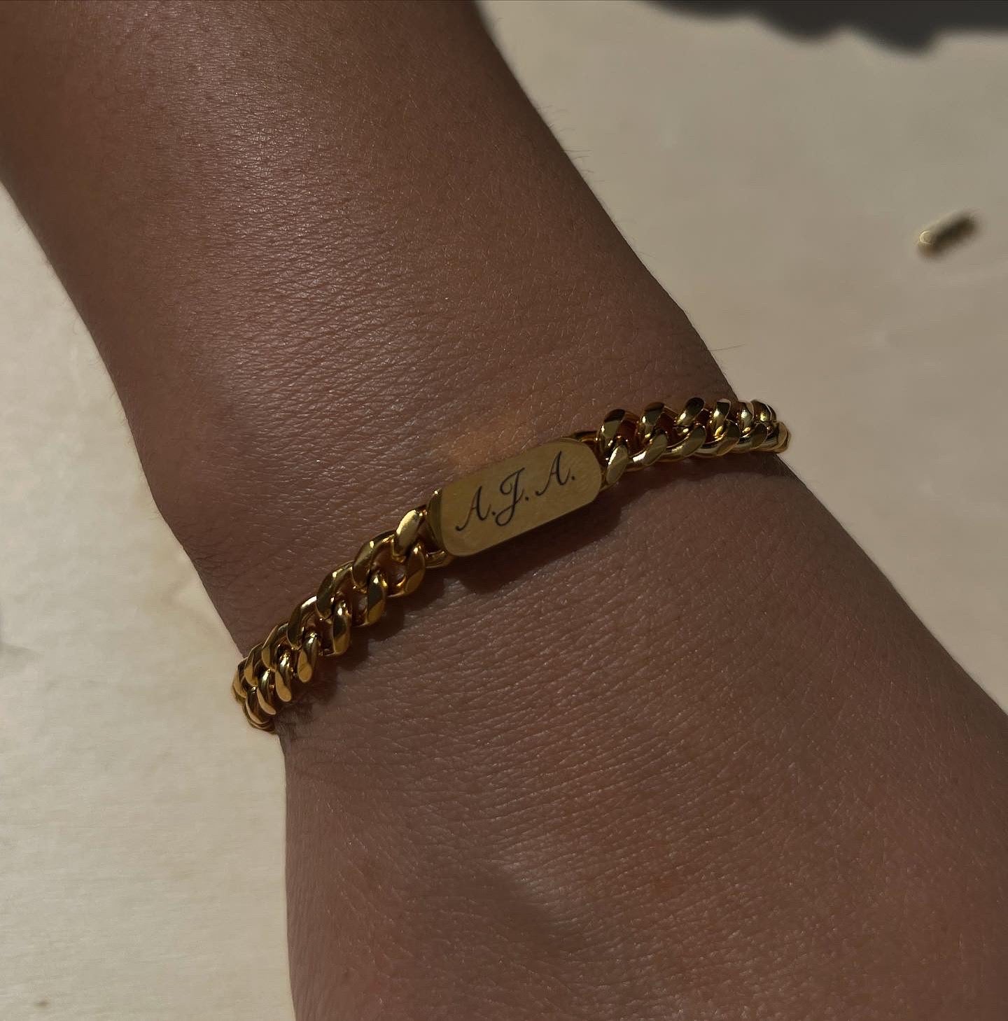 Gold Curb Bracelet