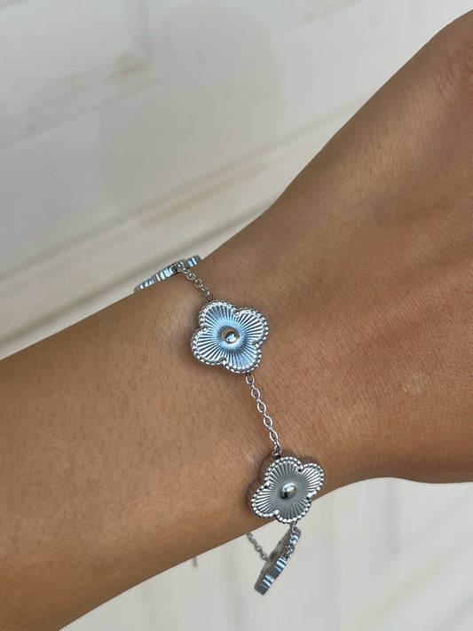 Silver Clover Bracelet