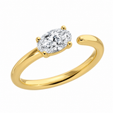 Gold Noir Oval Ring | Birthday Collection