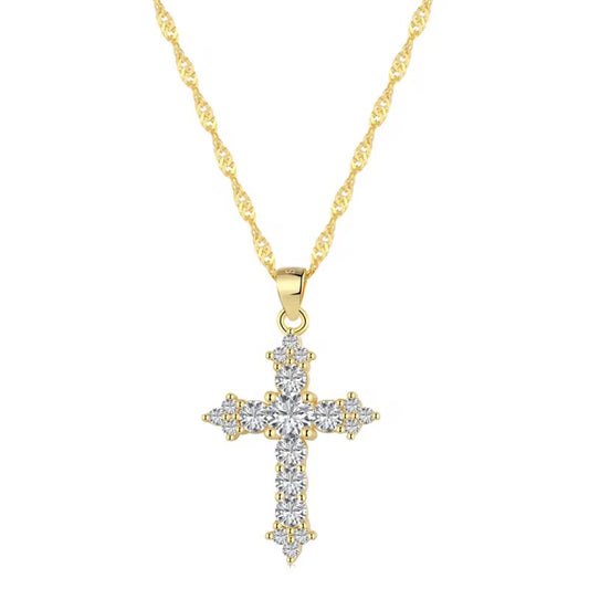Mini Gold Cross Necklace
