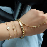 Gold Cross Bar Bracelet