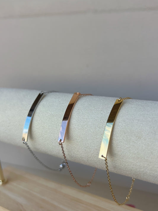 Engraved Bar Bracelets