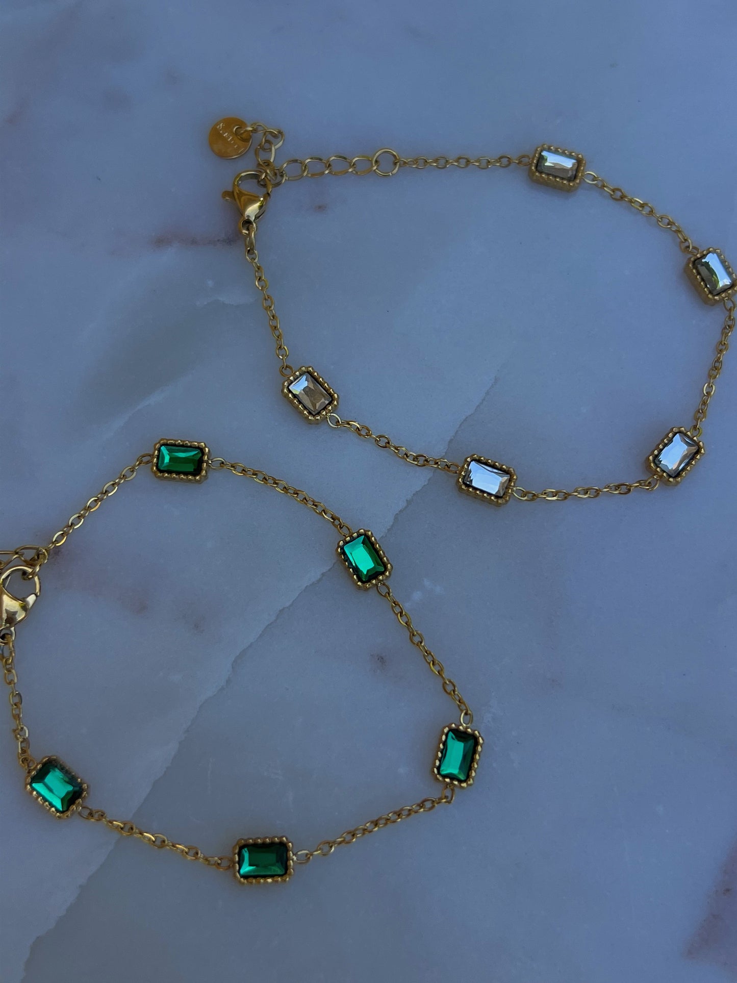 Gold Gem Bracelets