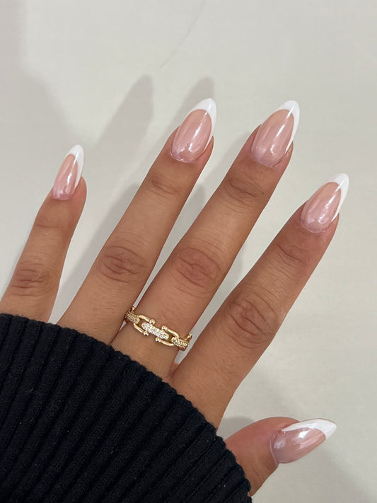 Gold Gem Chain Adjustable Ring