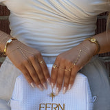Dainty Gold Cross Ring