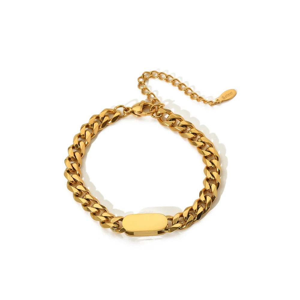 Gold Curb Bracelet