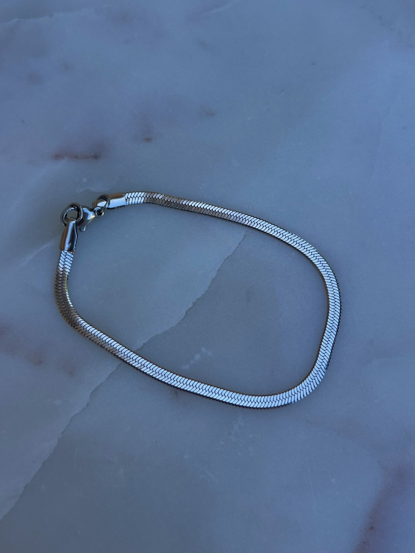 Silver Herringbone Bracelet