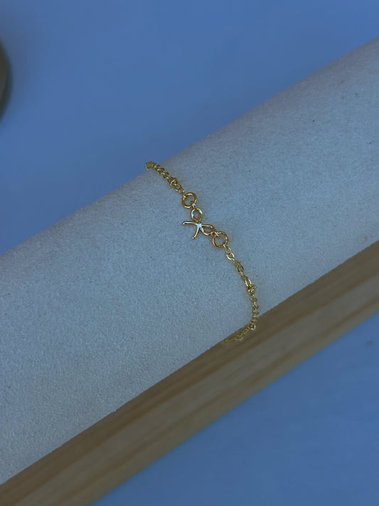 Gold Bow Anklet