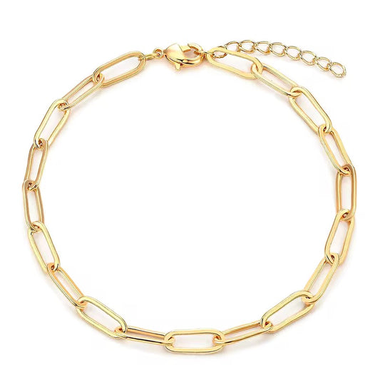 Gold Paperclip Bracelet