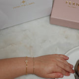 Mini Cross Paperclip Bracelet