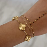 Gold Lucky Flower Bracelet