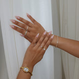 Gold Champagne Oval Ring | Birthday Collection