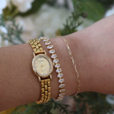 Gold Oval Tennis Bracelet