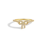 Gold Cz Bow Ring