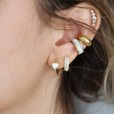 Heart Cz Hoops