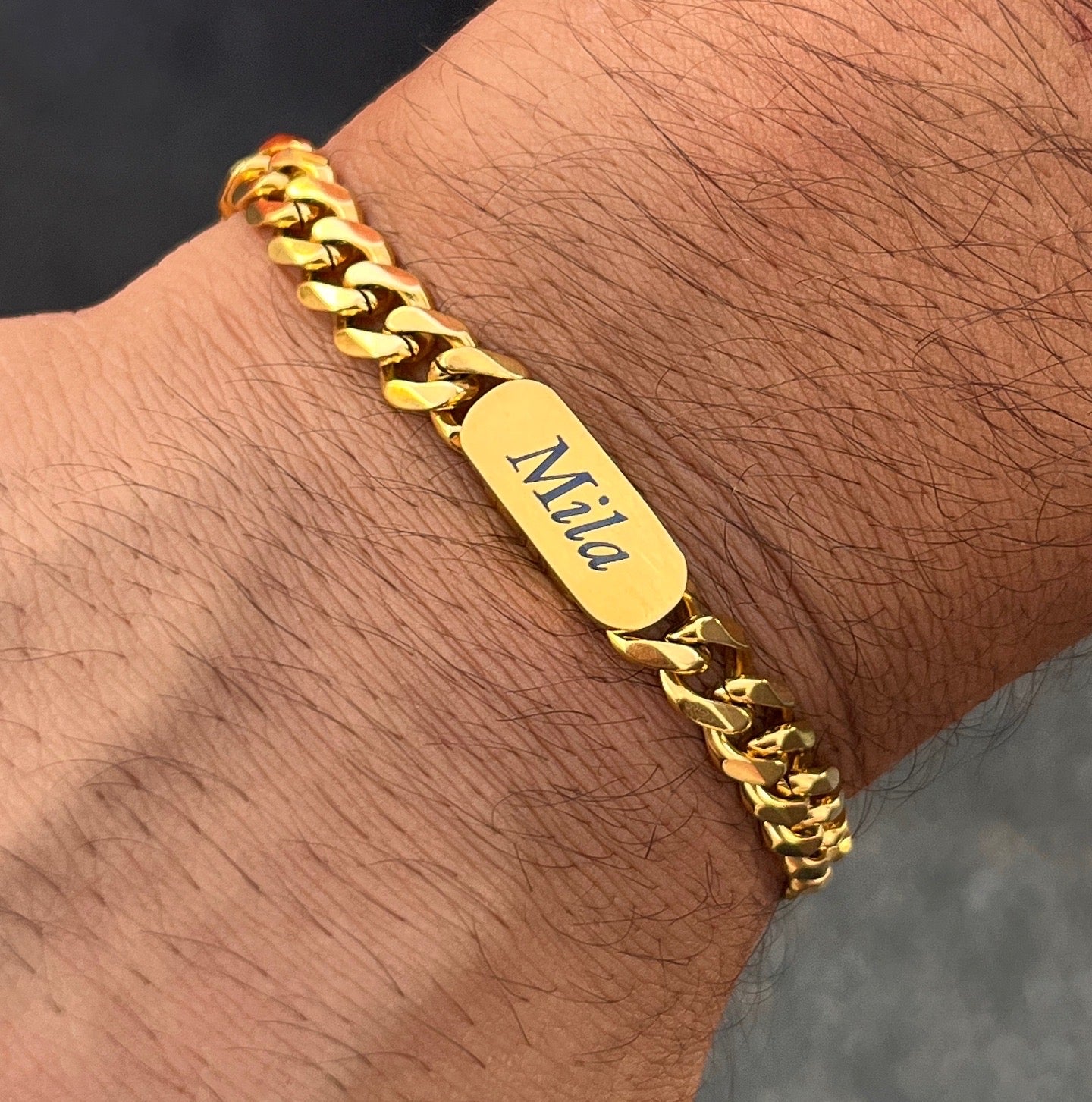 Gold Curb Bracelet