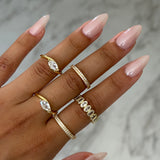 Gold Champagne Oval Ring | Birthday Collection