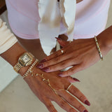 Gold Oval Tennis Bracelet