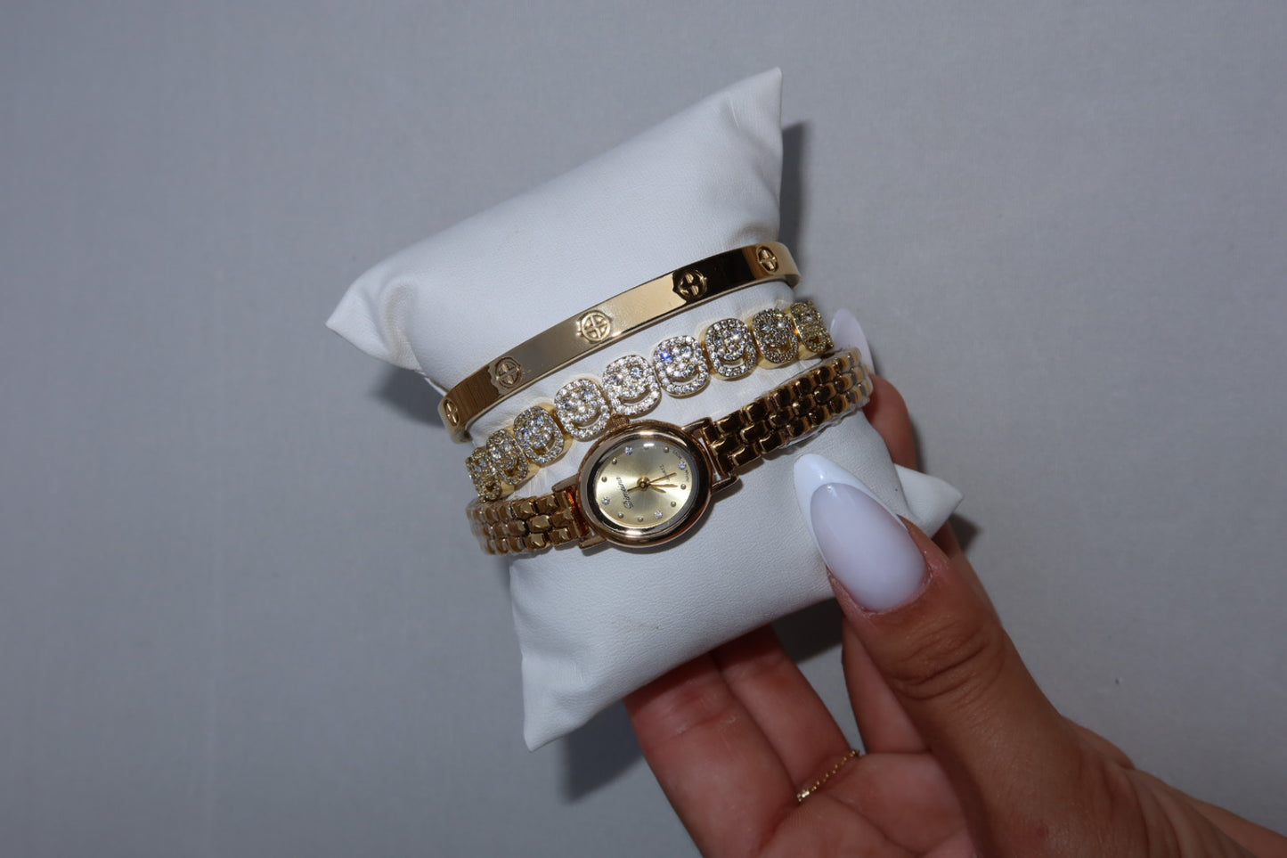 Smiley Cz Gold Bracelet