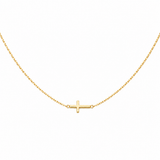 Gold Cross Bar necklace