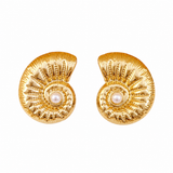 Conch Pearl Stud Earrings | Sweet Summer Collection