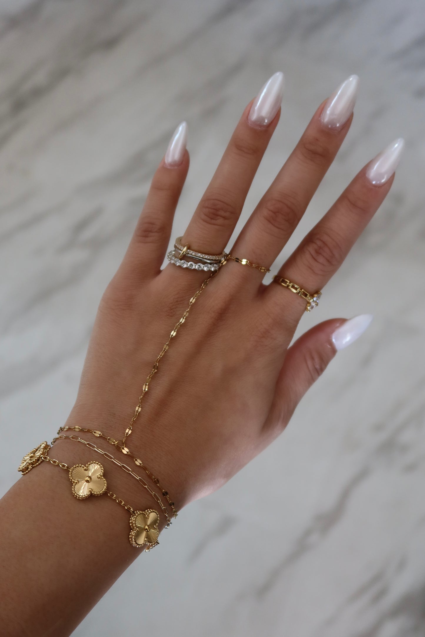 Gold Twist Hand Chain