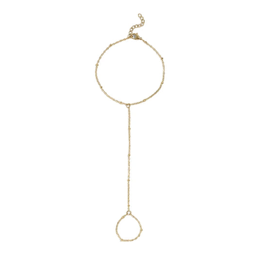 Gold Bead Hand Chain