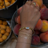 Marquise Adjustable Gold Bangle | Sweet Summer Collection