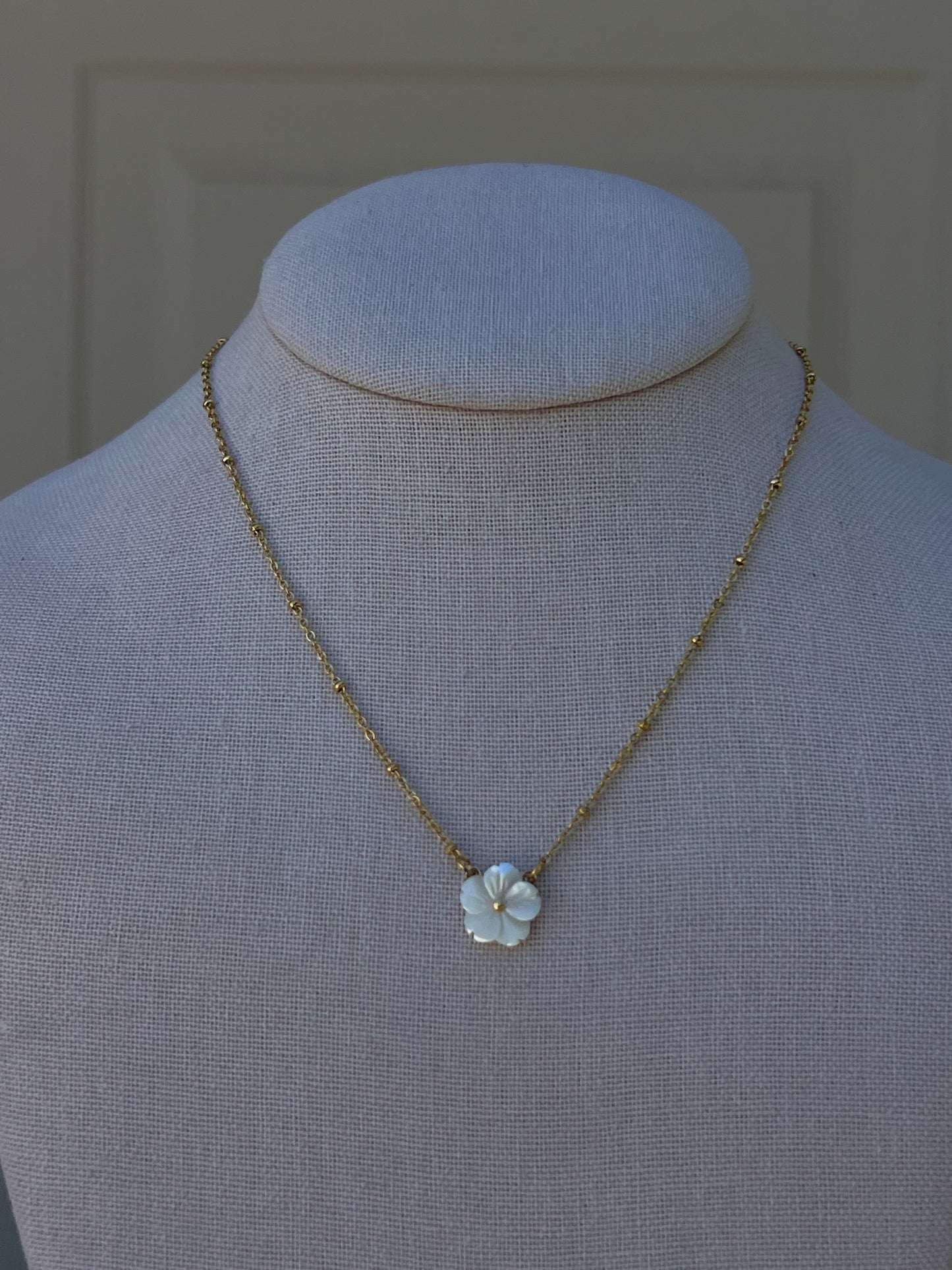 Gold Hibiscus Necklace