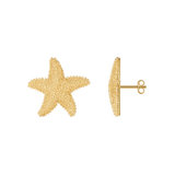 Gold Star Fish Earrings