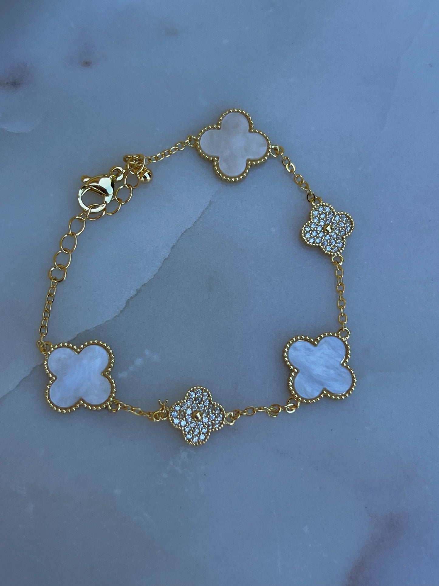 White Flower Bracelet