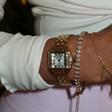 Gold Oval Tennis Bracelet