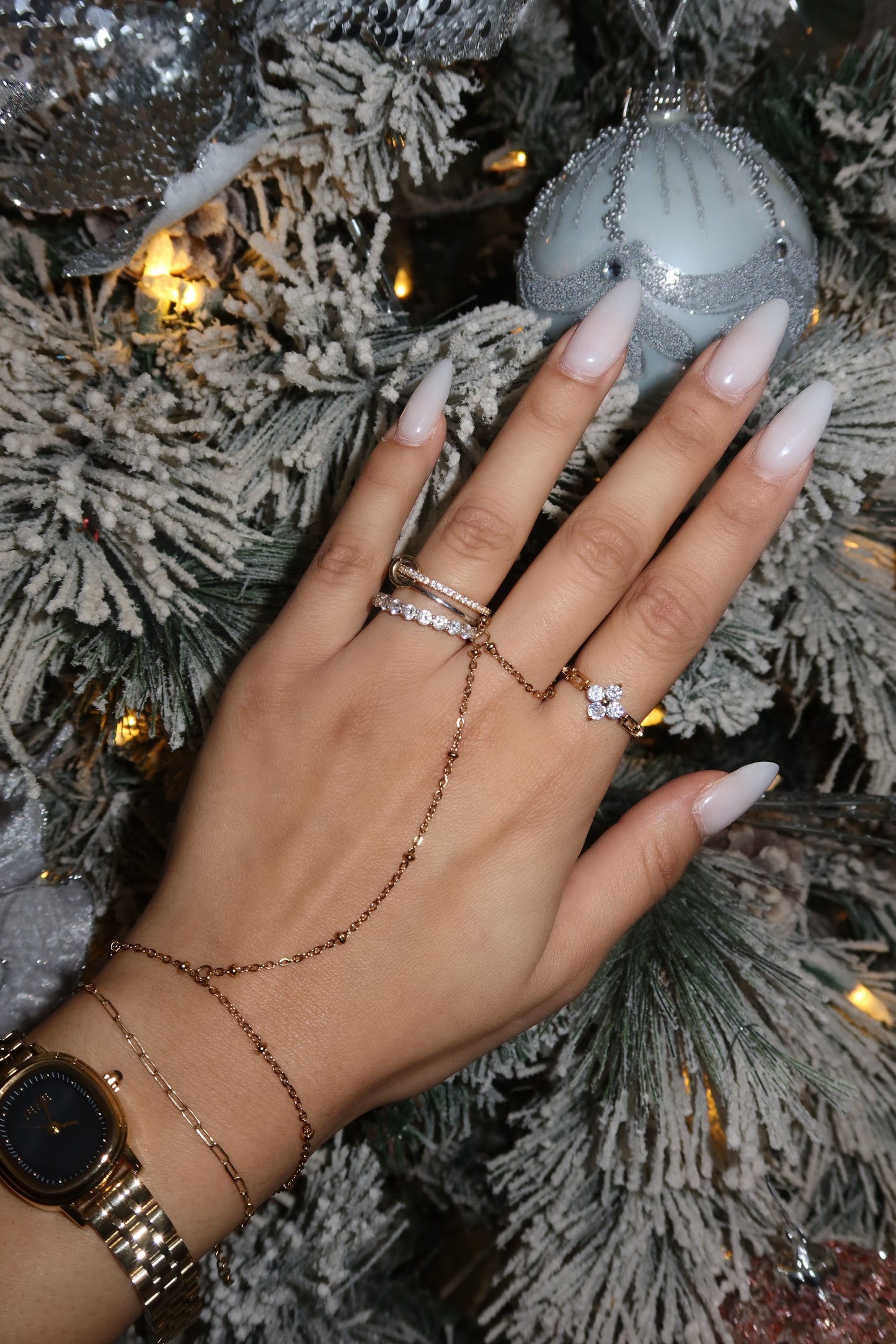 Gold Bead Hand Chain