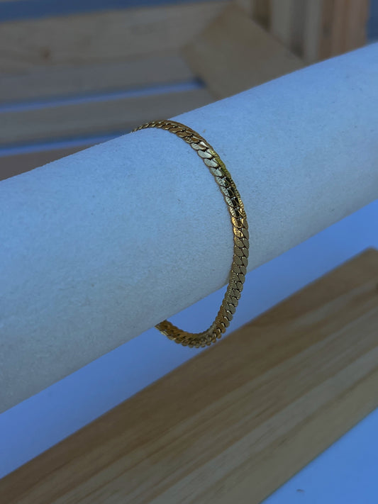 Gold Herringbone Bracelet