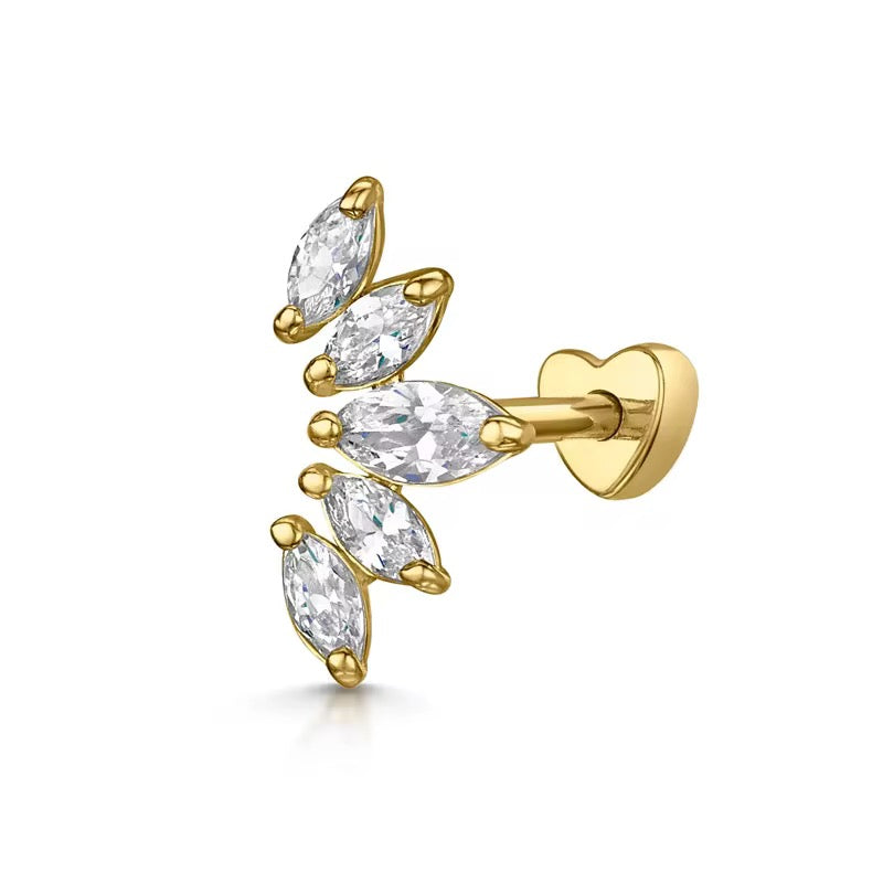 Flower Crown Cz Studs