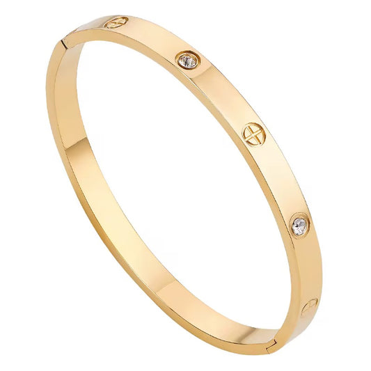 Gold Cz Cuff