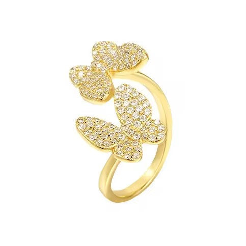 Radiant Butterfly Adjustable Ring