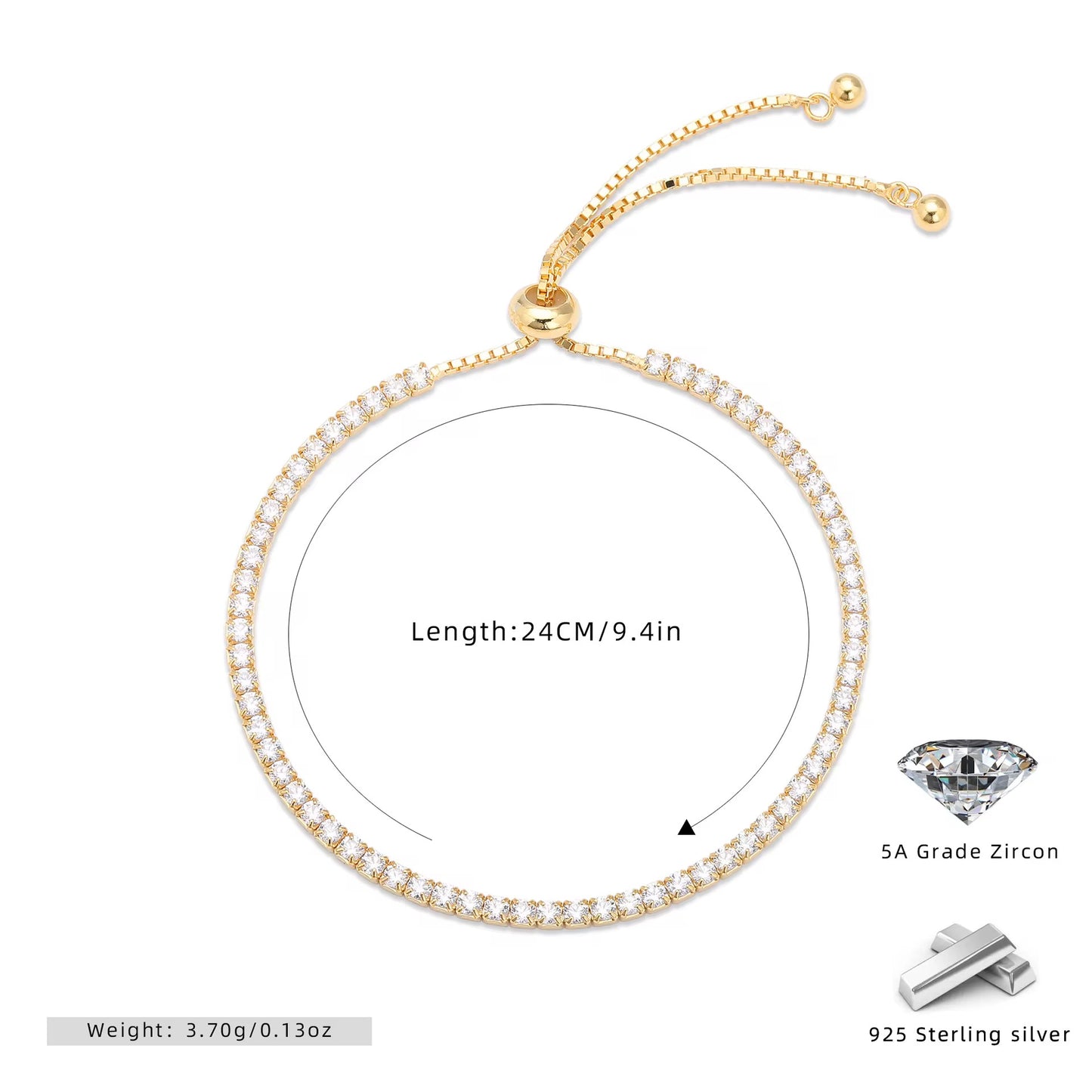 Gold Tennis Bracelet
